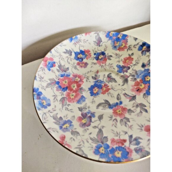 Vintage Colclough Chintz Floral Wide Mouth Tea Cup & Saucer  England 1950's - Picture 7 of 12